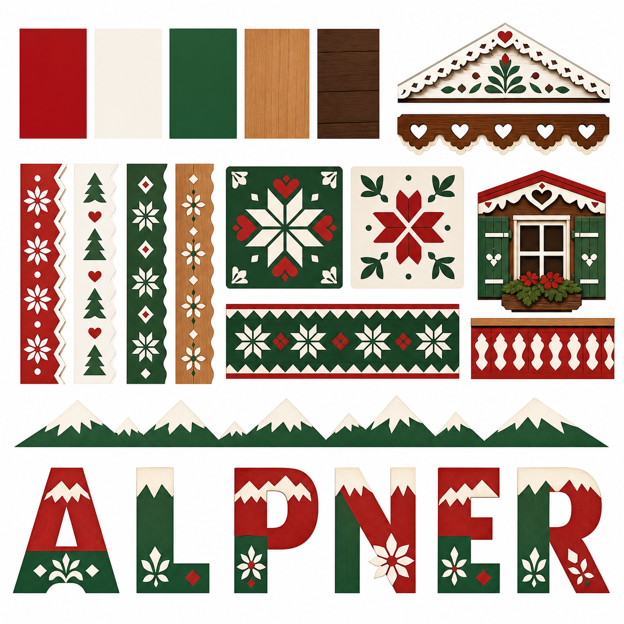 Planche inspiration couleur chalet alpin