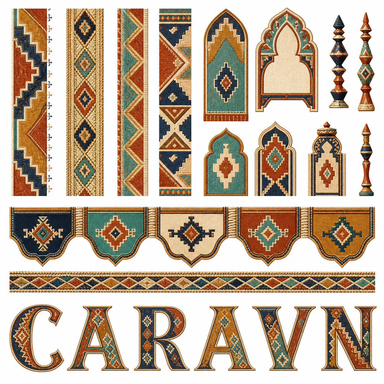 Planche inspiration couleur caravane desert