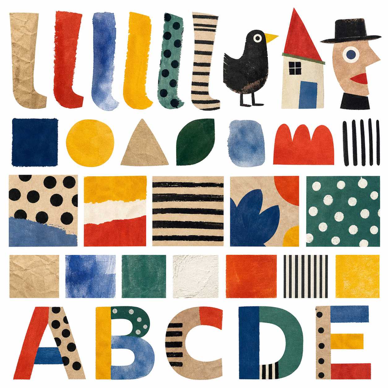 Planche inspiration couleur Douglas Florian collage