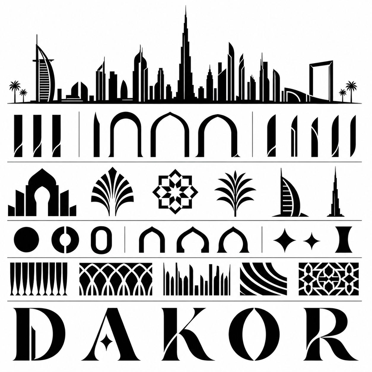 Planche inspiration noir et blanc Dubai