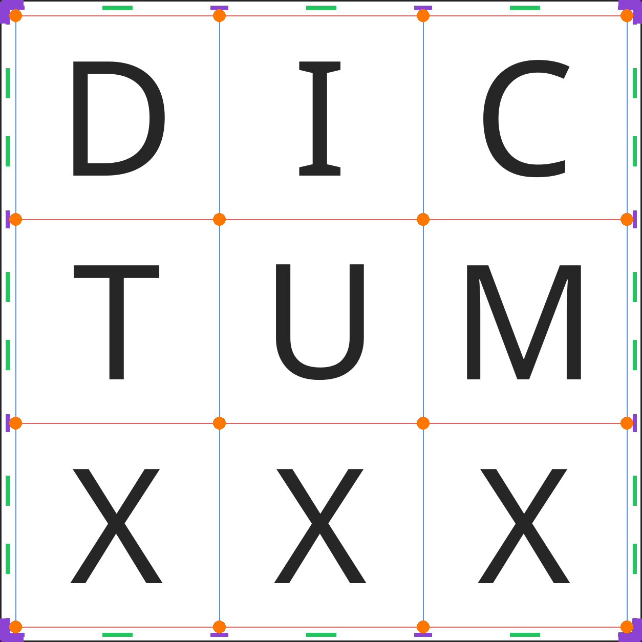 Planche placeholder DICTUM 3x3