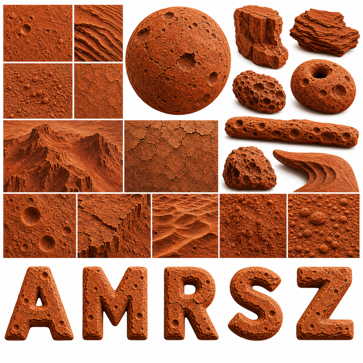 Planche inspiration surface de Mars
