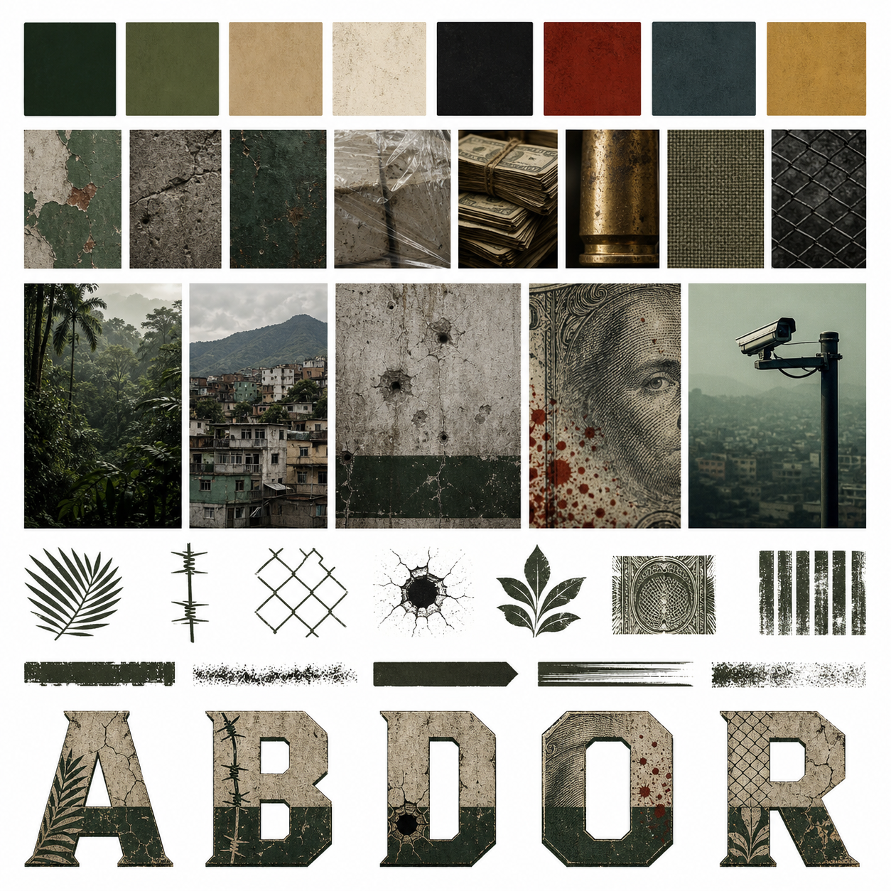Planche inspiration couleur Narcos