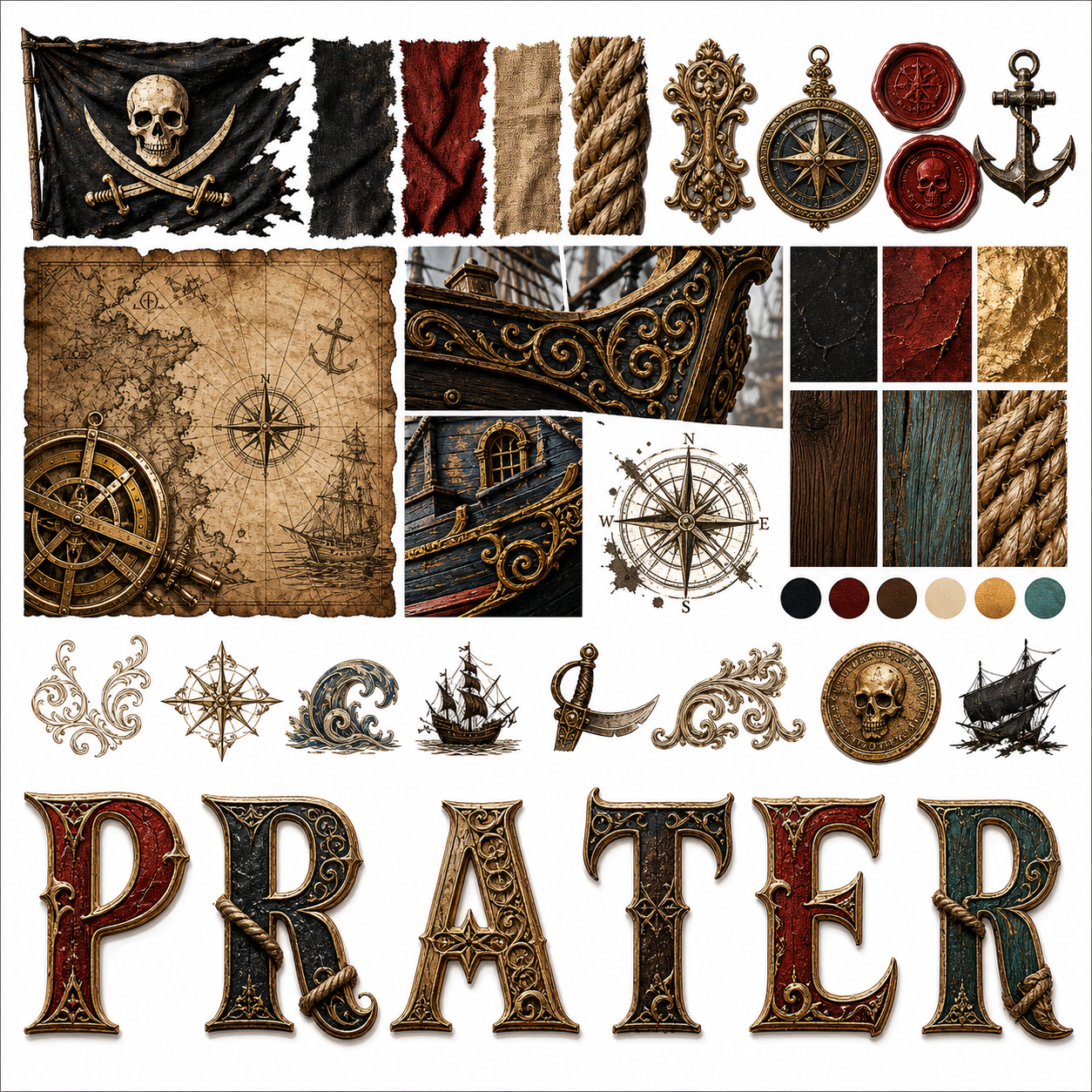 Planche inspiration couleur pirate