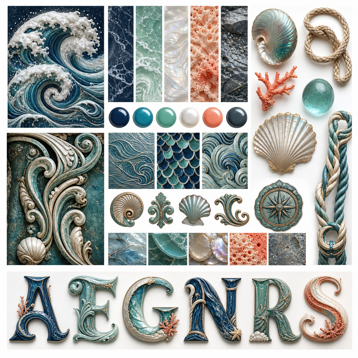 Planche inspiration couleur mer