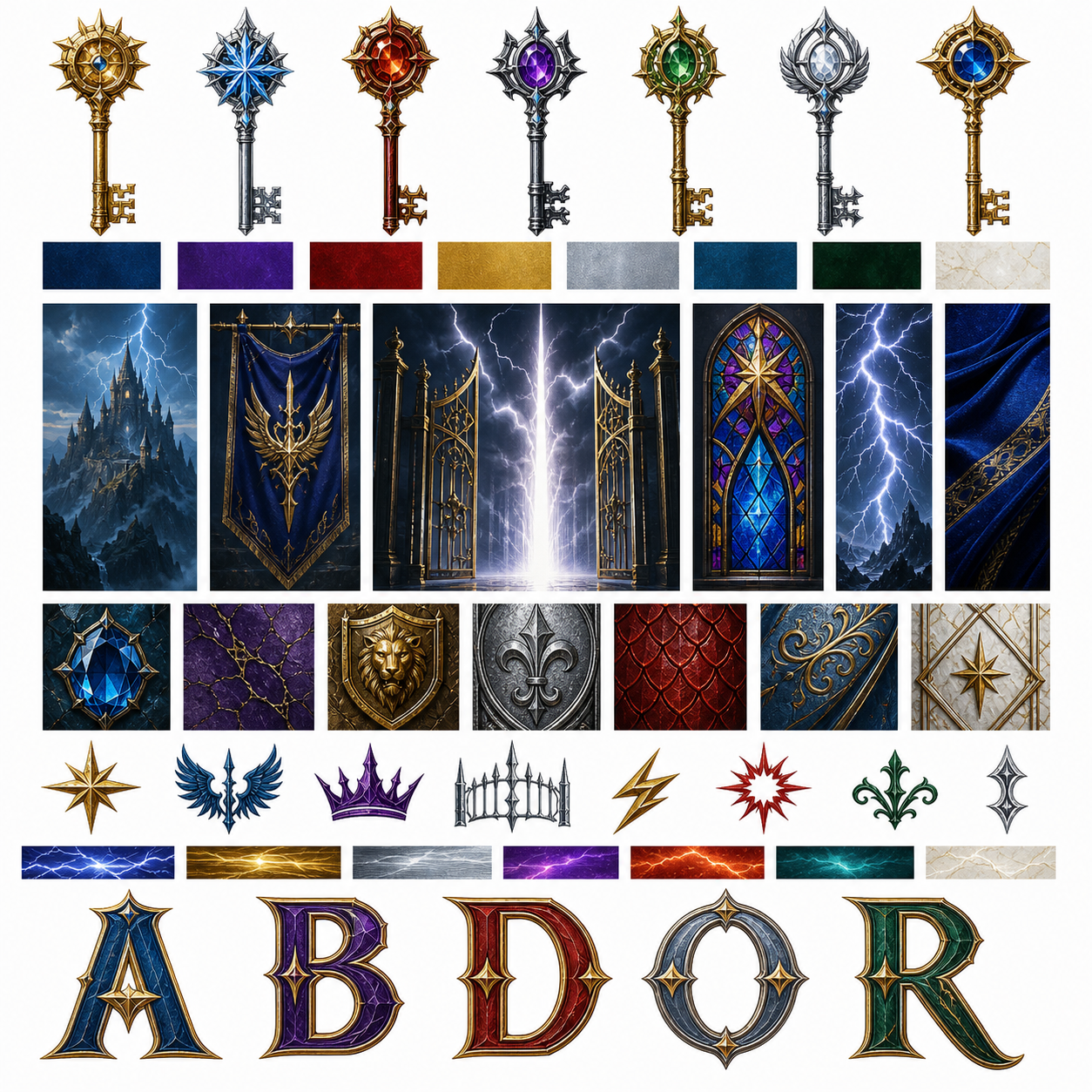 Planche inspiration couleur Seven Keys power metal