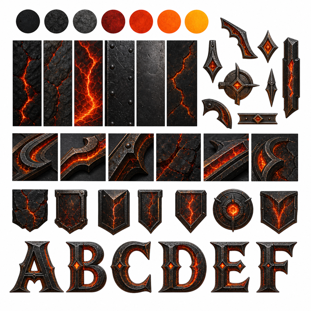 Planche inspiration couleur forge volcanique