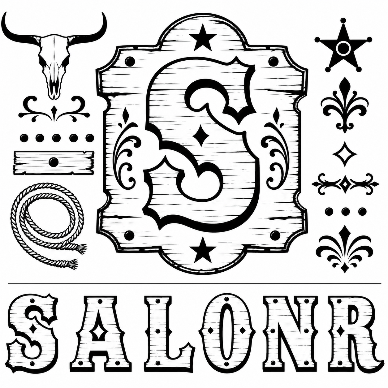 Planche inspiration noir et blanc western