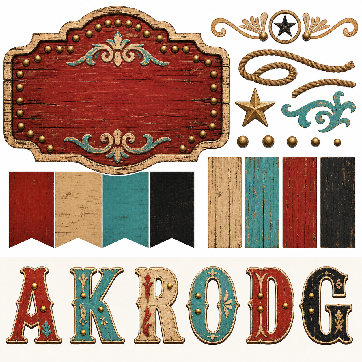 Planche inspiration couleur western